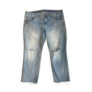 Old Navy Mid-Rise Power Slim Straight Jeans Size 16 Short 23" Inseam